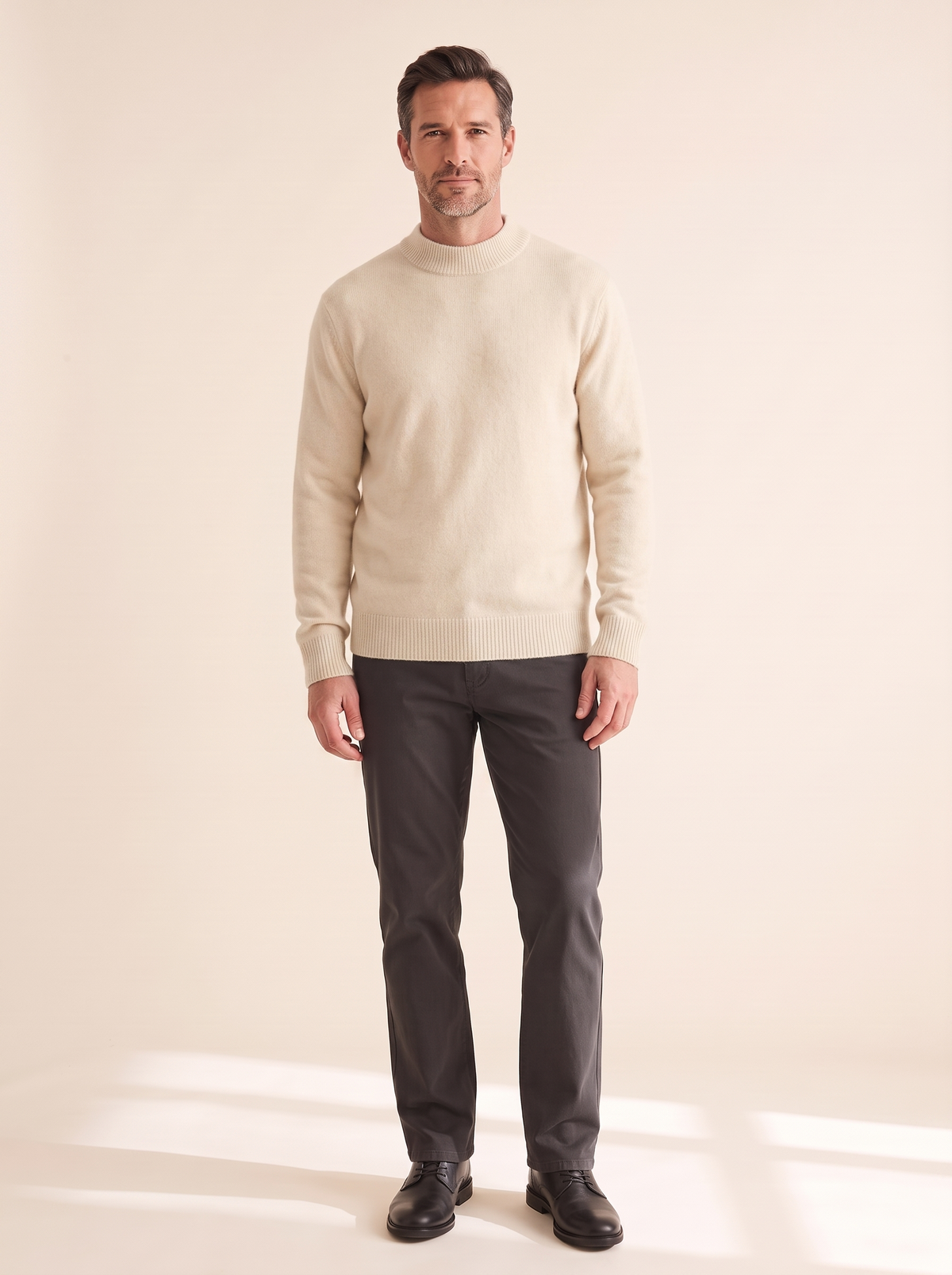 Beige Round Neck