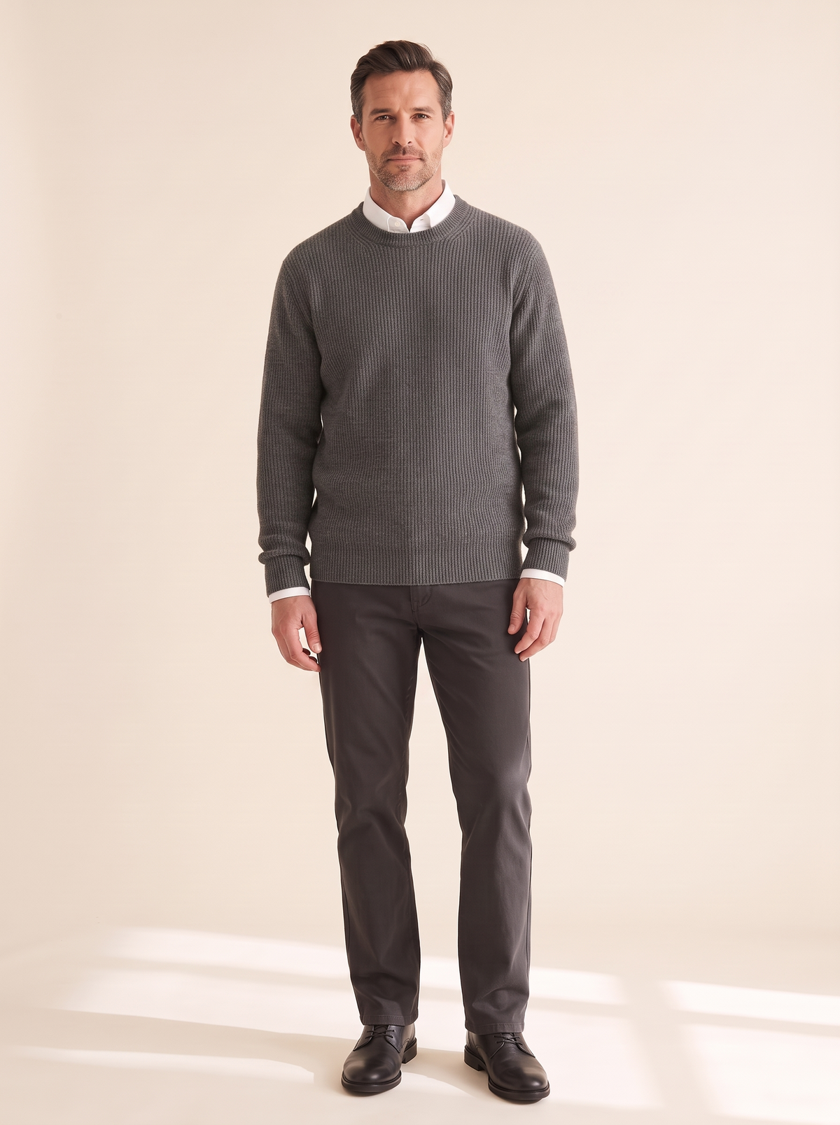 Dark Gray Round Neck