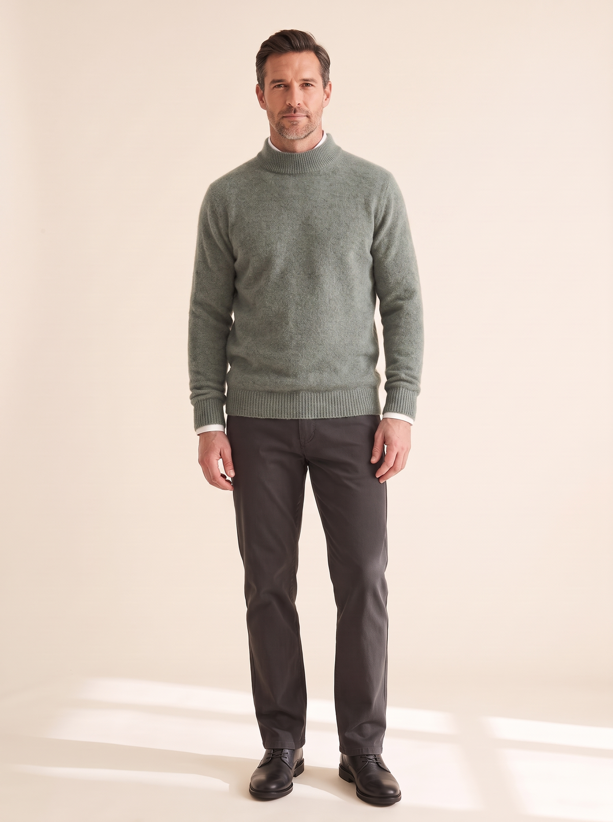 Gray Green Half Turtleneck